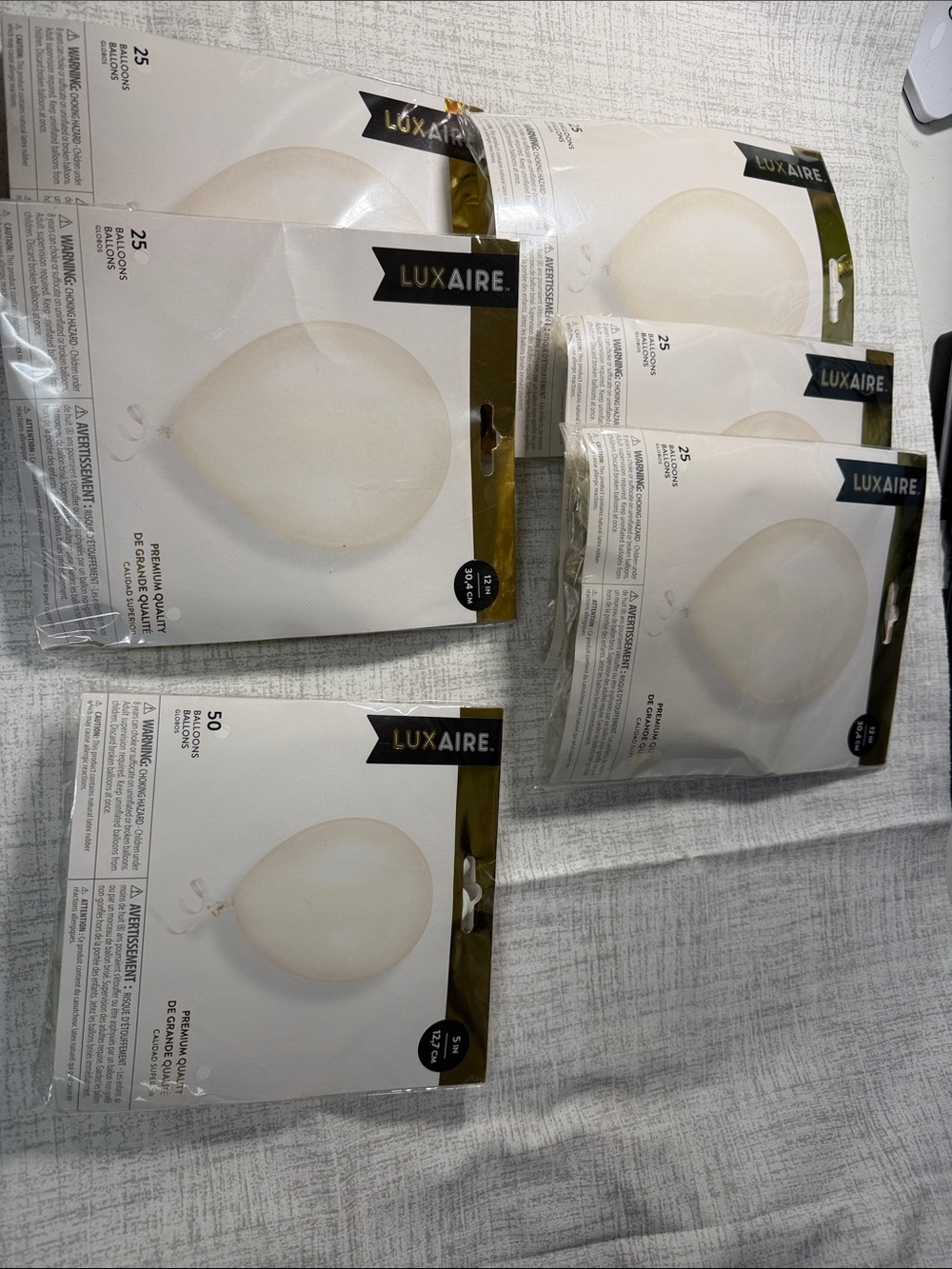 LUXAIRE White Balloons Pack - Multiple Packs. NEW